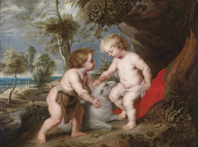 Jezus i Dzieciątko Święty Jan z barankiem - Peter Paul Rubens