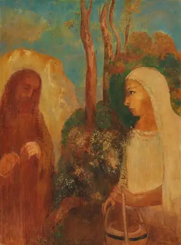 Jezus i Samarytanka - Odilon Redon