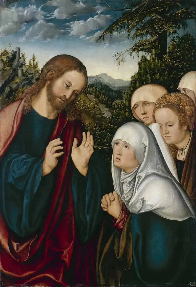 Jezus żegna się z matką - Lucas Cranach Starszy