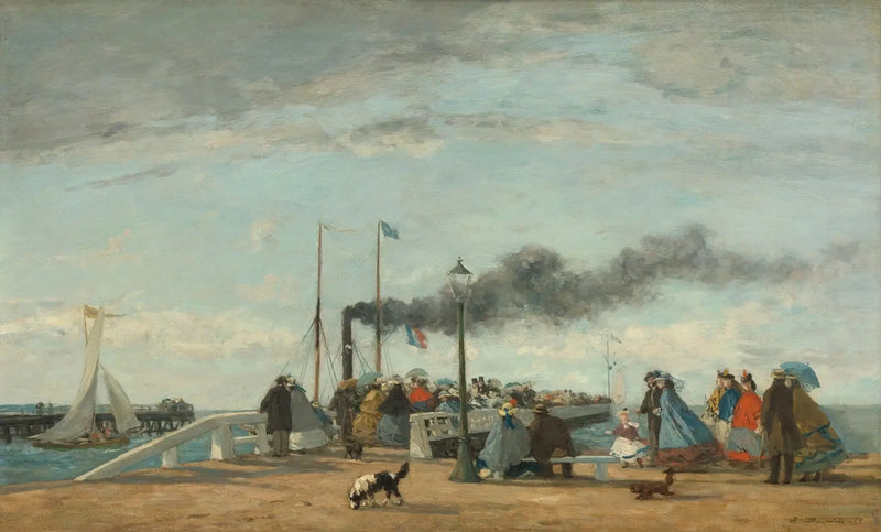 Molo i nabrzeże w Trouville - Eugène Boudin