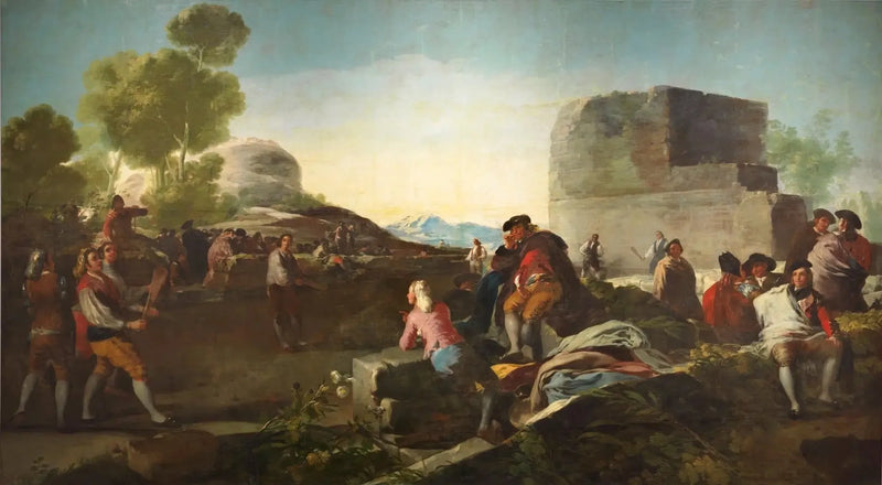 gra w piłkę z rakietą - Francisco de Goya
