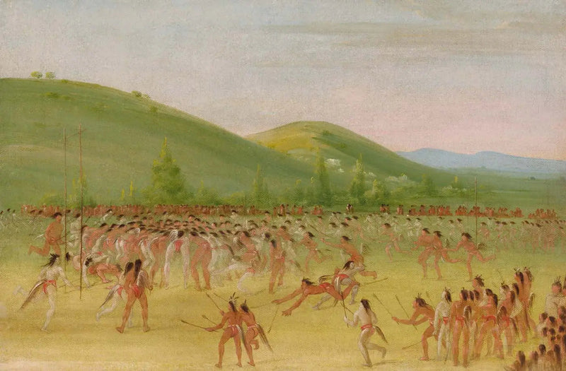 Zestaw piłek Choctawów – Ball Down - George Catlin