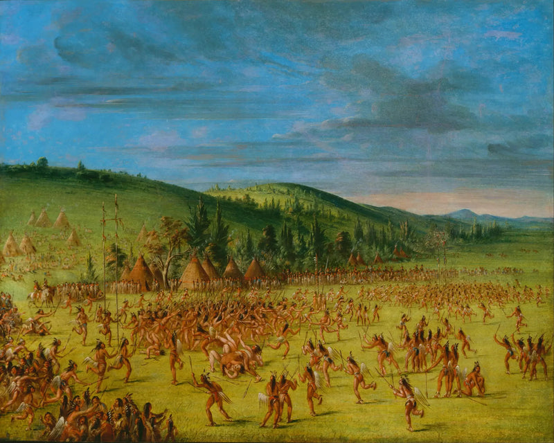 Zestaw piłek Choctawów: Ball Up - George Catlin