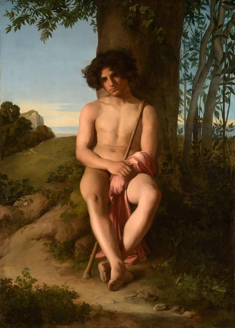 Młody owczarek siedzący - Hippolyte Flandrin