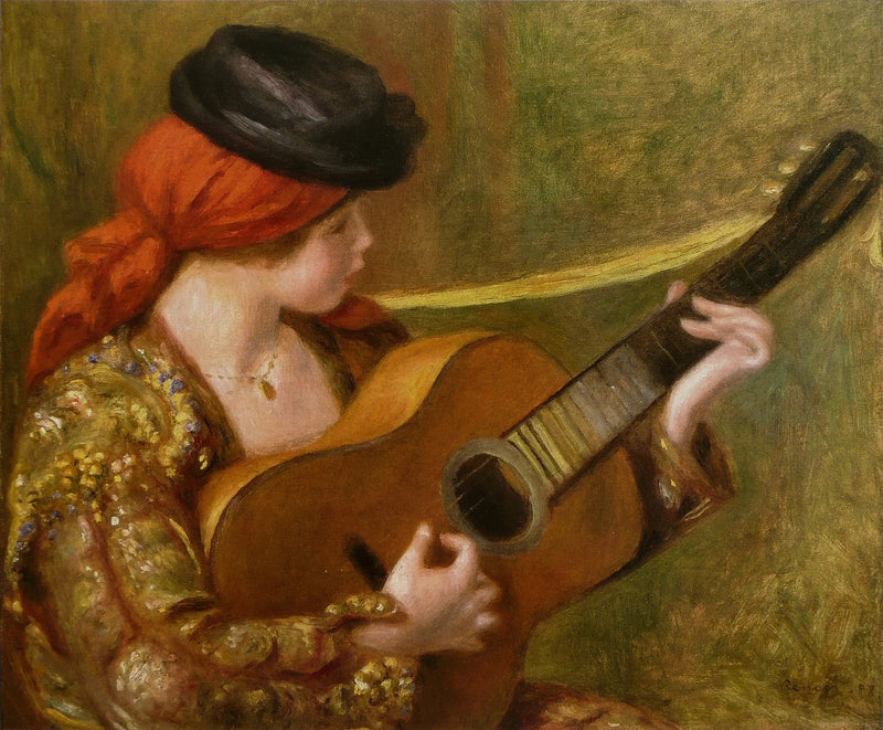 Młoda Hiszpanka z gitarą - Pierre-Auguste Renoir