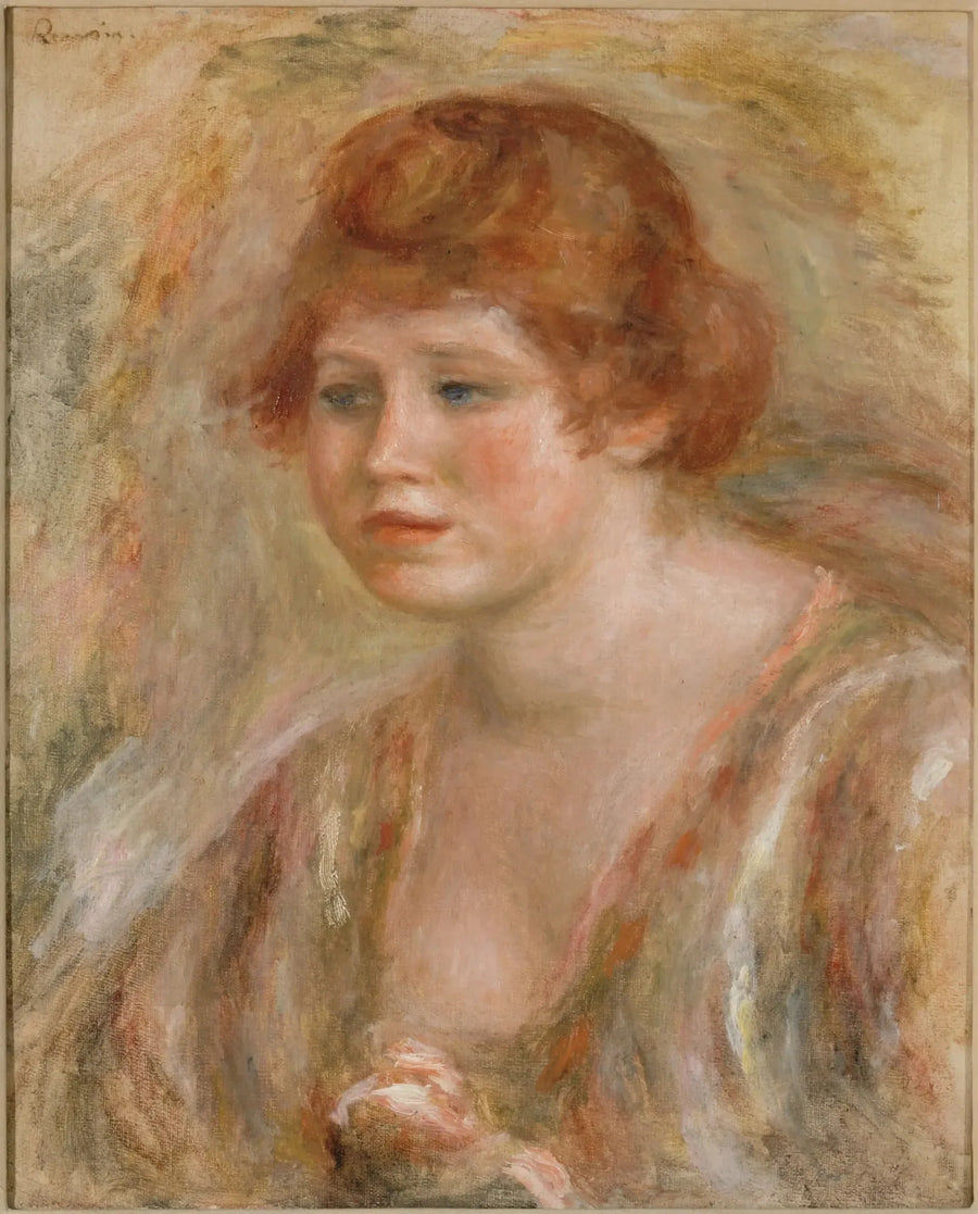 Młoda kobieta z różą - Pierre-Auguste Renoir