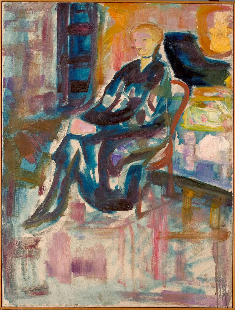 Młoda kobieta siedząca - Edvard Munch