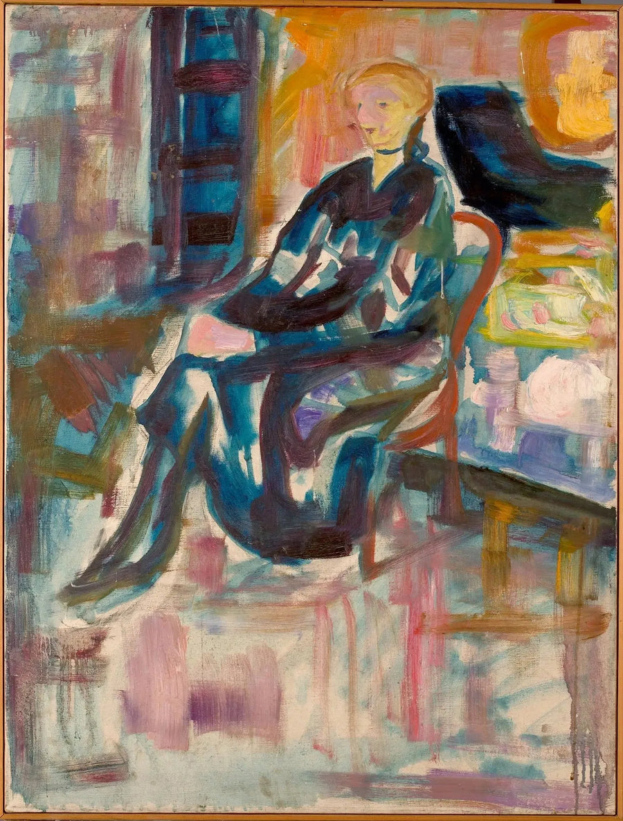 Młoda kobieta siedząca - Edvard Munch