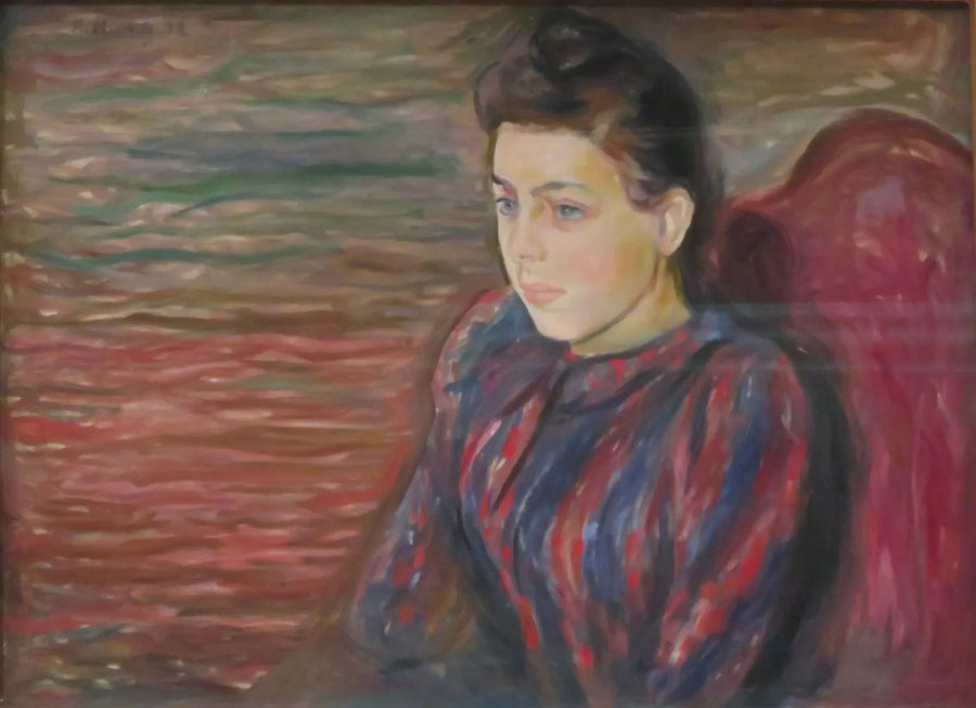 Młoda kobieta siedząca - Edvard Munch