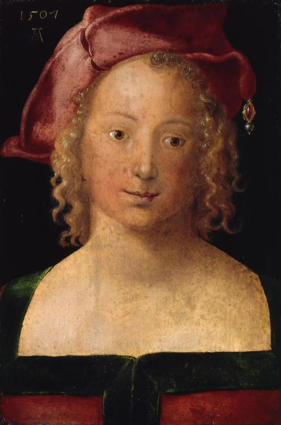 Młoda kobieta w czerwonej berecie - Albrecht Dürer