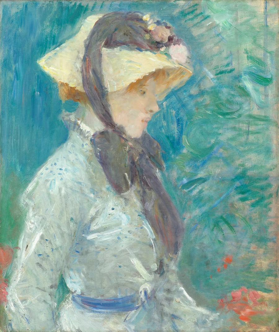 Młoda kobieta w słomkowym kapeluszu - Berthe Morisot