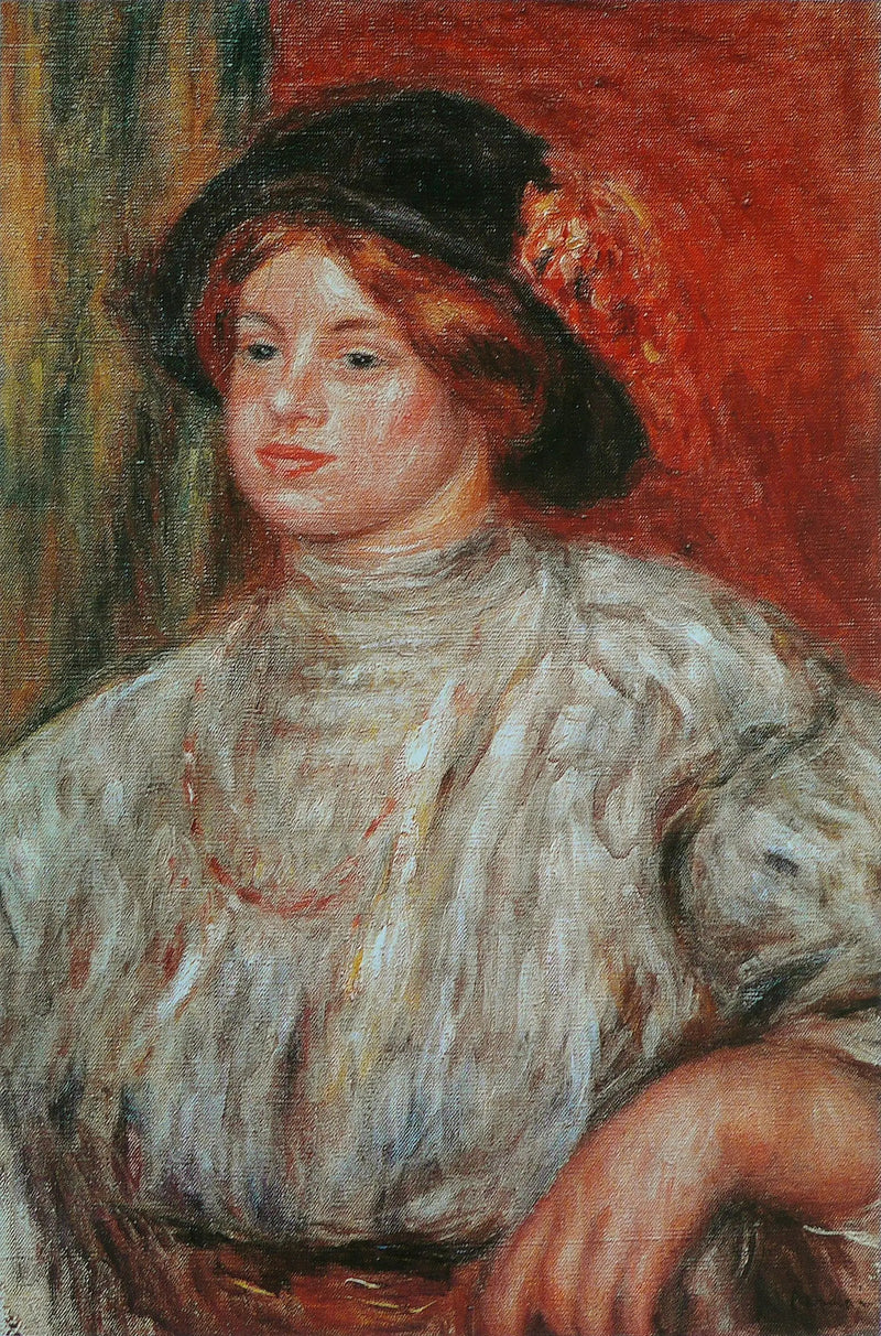 Młoda kobieta w kapeluszu - Pierre-Auguste Renoir