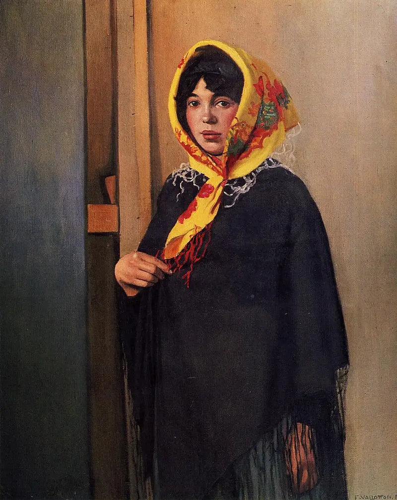 Młoda kobieta w żółtej chustce - Félix Vallotton