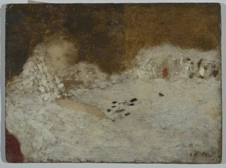 Młoda kobieta w łóżku - Édouard Vuillard
