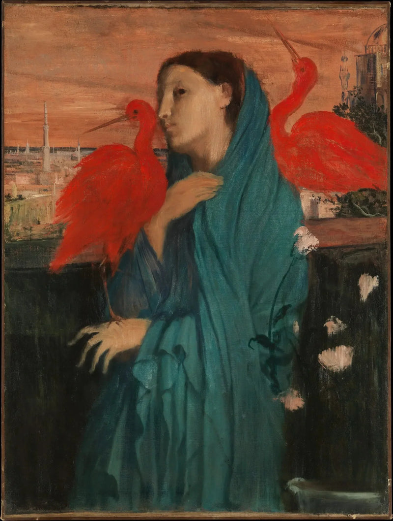 Młoda kobieta z ibisem - Edgar Degas