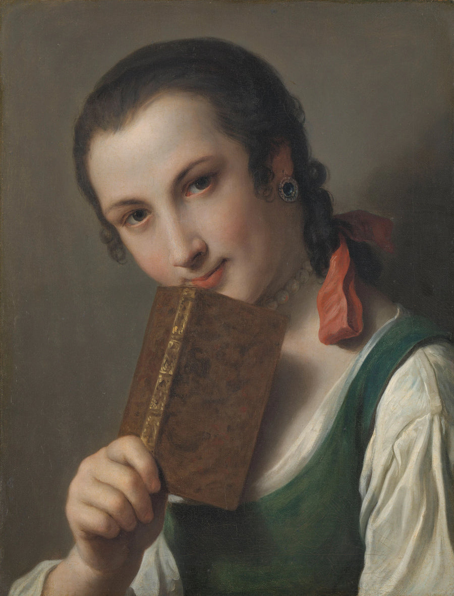 Une jeune femme avec un livre - Pietro Rotari