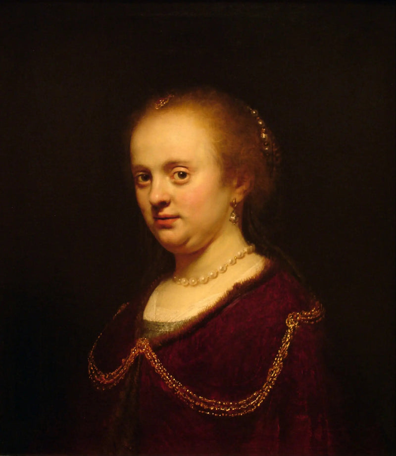 Młoda kobieta z złotym łańcuchem - Rembrandt