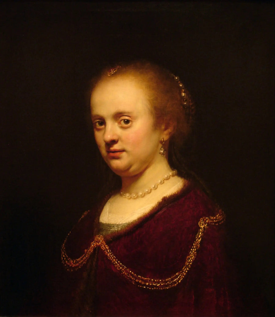 Młoda kobieta z złotym łańcuchem - Rembrandt
