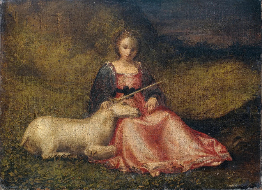 Młoda kobieta z jednorożcem - Giorgione