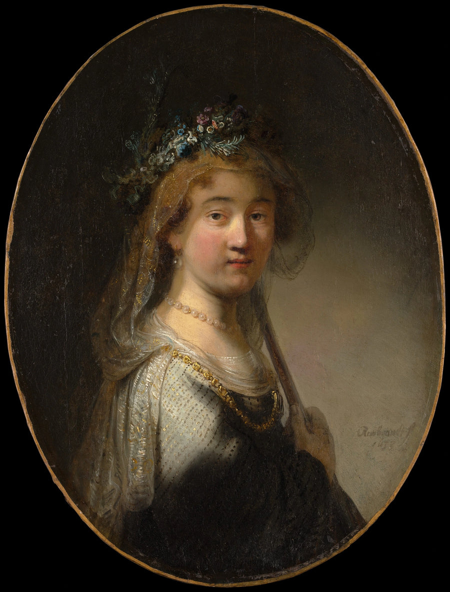 Młoda kobieta w berżerze („Saskia w Florze”) - Rembrandt