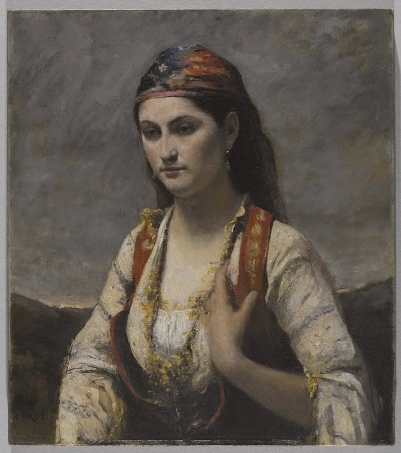 Młoda kobieta z Albano - Jean-Baptiste Camille Corot