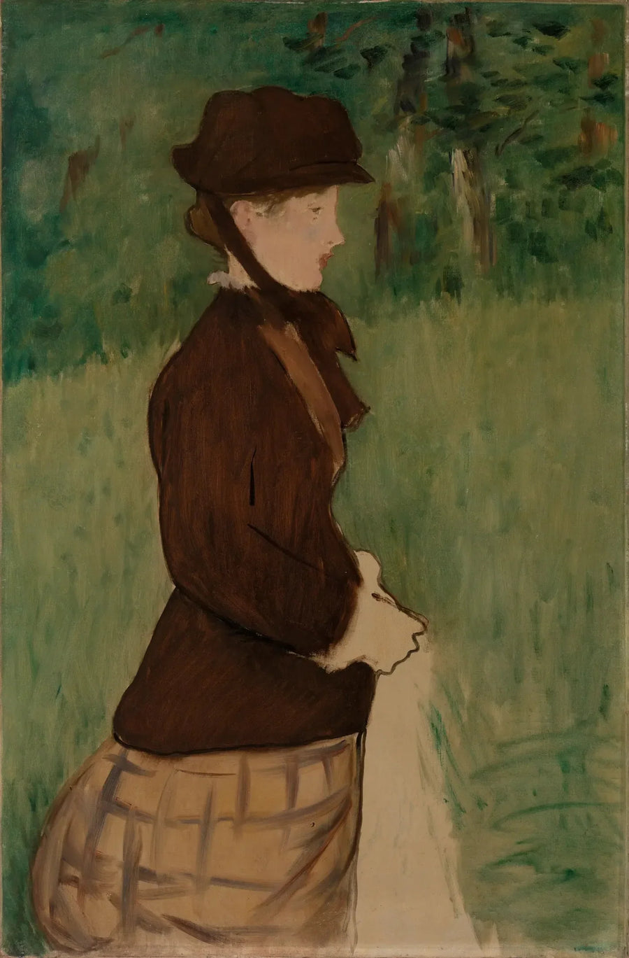 Młoda kobieta w ogrodzie - Édouard Manet