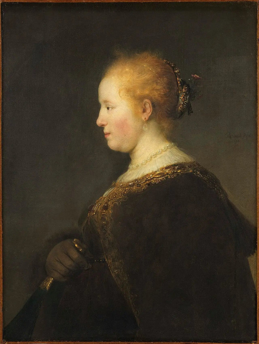 Młoda kobieta w profilu - Rembrandt