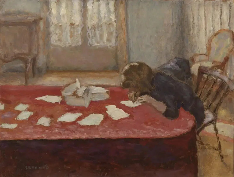 Młoda kobieta pisząca - Pierre Bonnard