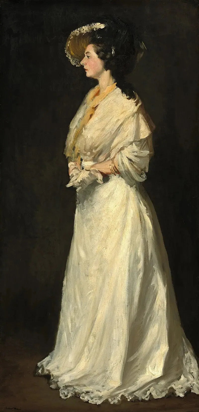 Młoda kobieta w bieli - Robert Henri