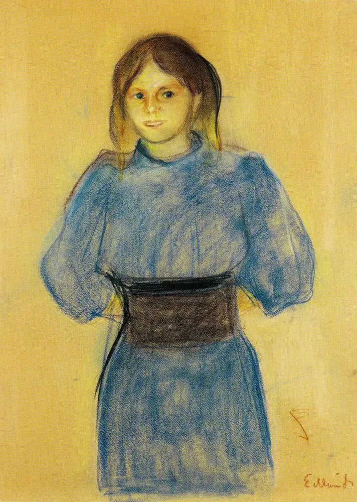 Młoda kobieta w niebieskim - Edvard Munch