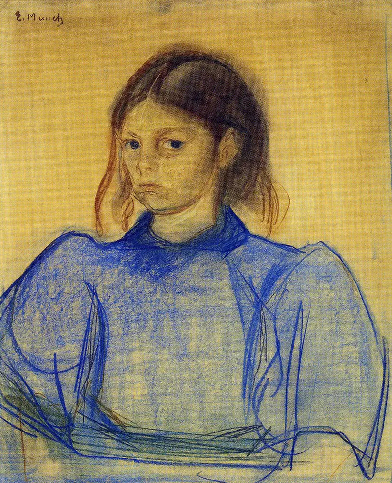 Młoda kobieta w niebieskim - Edvard Munch