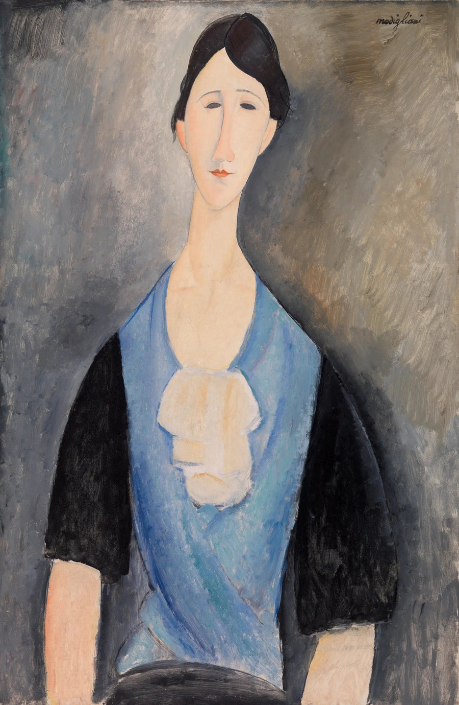 Młoda kobieta w niebieskim (Giovane donna in azzurro) - Amedeo Modigliani