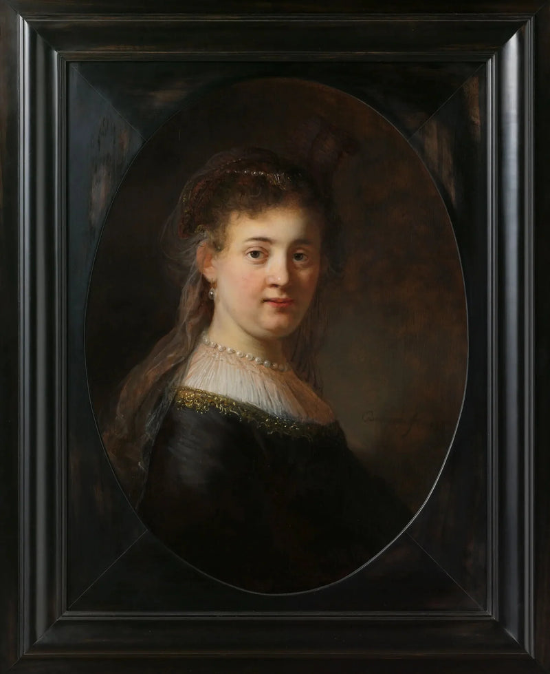 Młoda kobieta w fantastycznym kostiumie - Rembrandt
