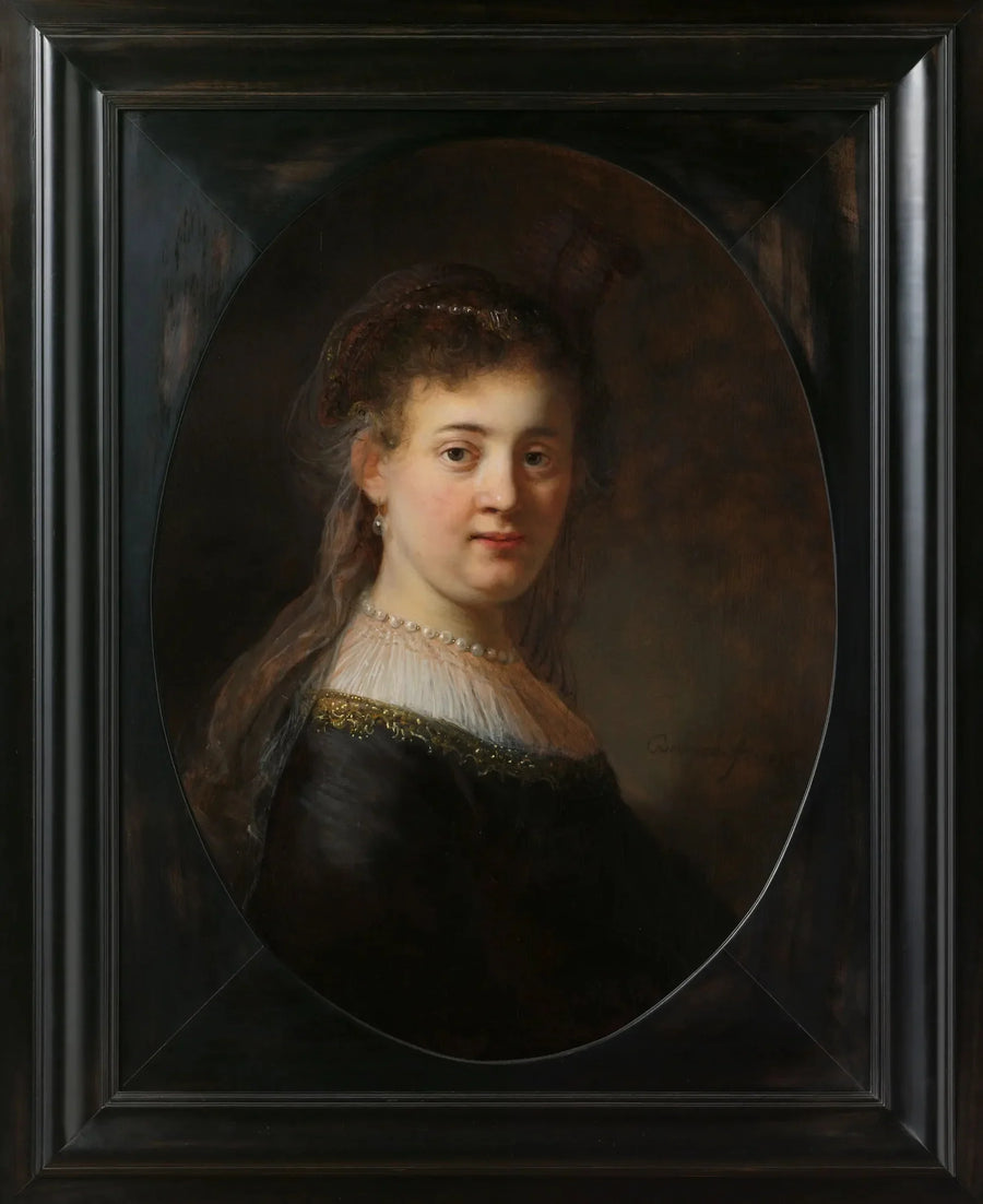 Młoda kobieta w fantastycznym kostiumie - Rembrandt