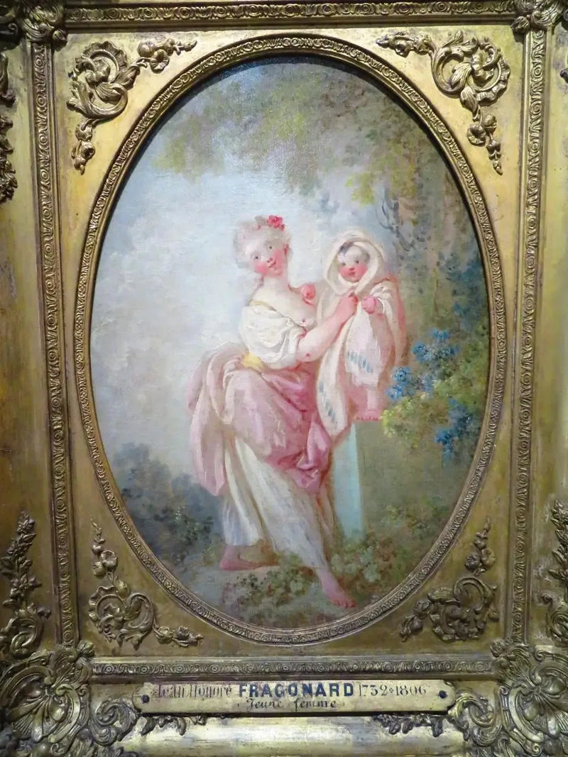 Młoda kobieta bawiąca się z dzieckiem - Jean-Honoré Fragonard