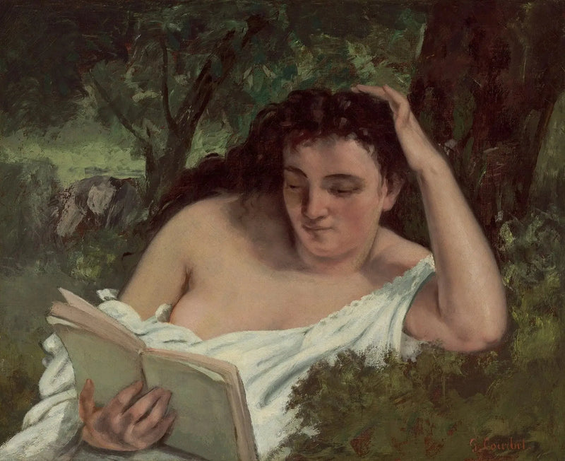 Młoda kobieta czytająca - Gustave Courbet