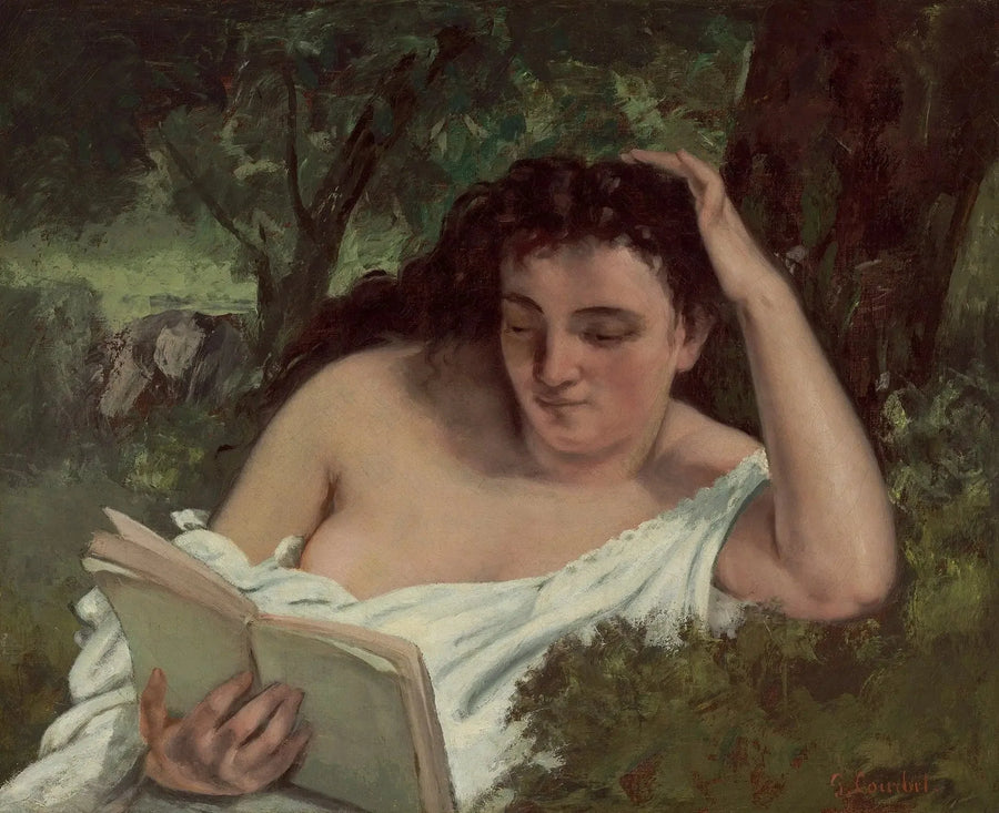 Młoda kobieta czytająca - Gustave Courbet