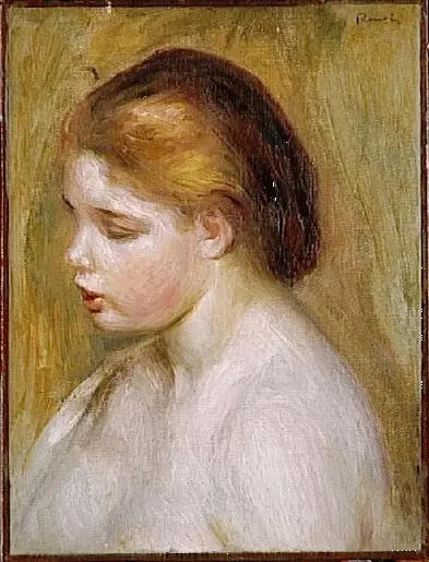 Młoda naga kobieta w popiersiu - Pierre-Auguste Renoir