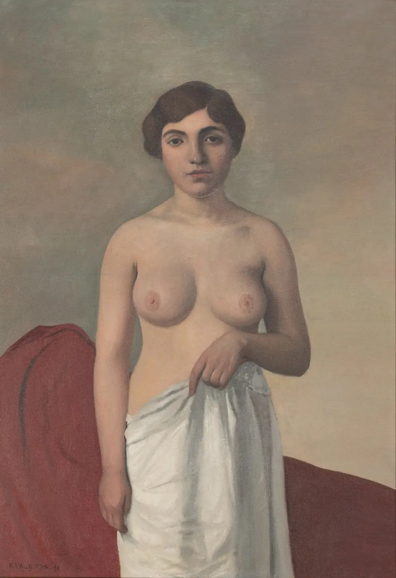 Młoda nagą kobietę stojącą - Félix Vallotton