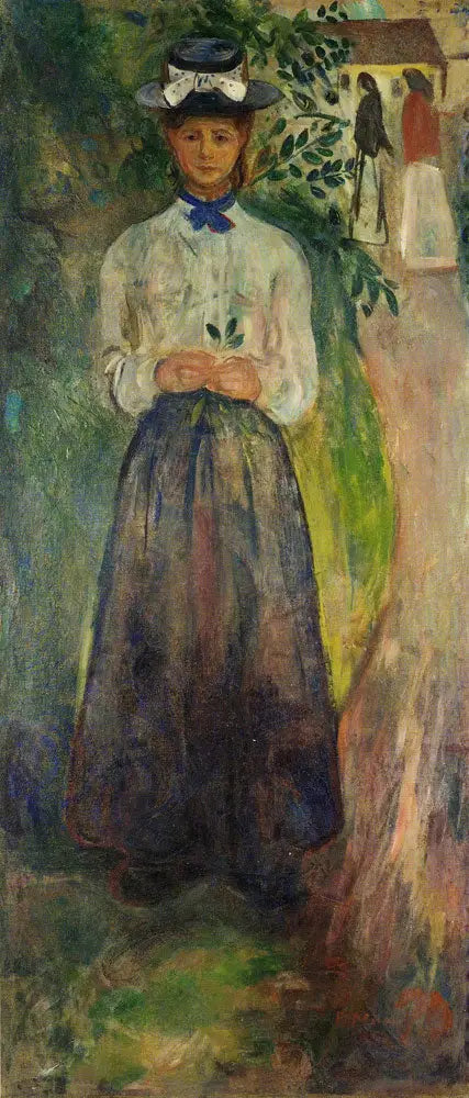 Młoda kobieta wśród roślin - Edvard Munch