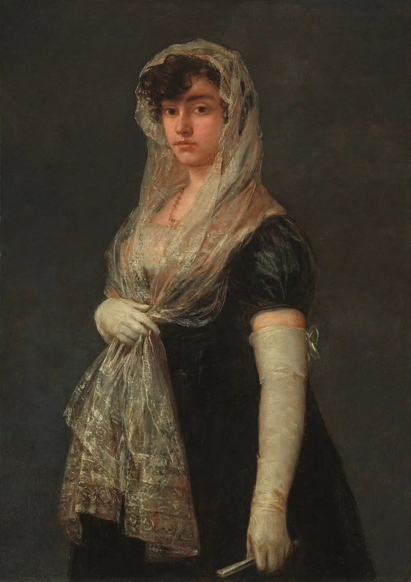 Młoda kobieta w mantyli i basquinie - Francisco de Goya