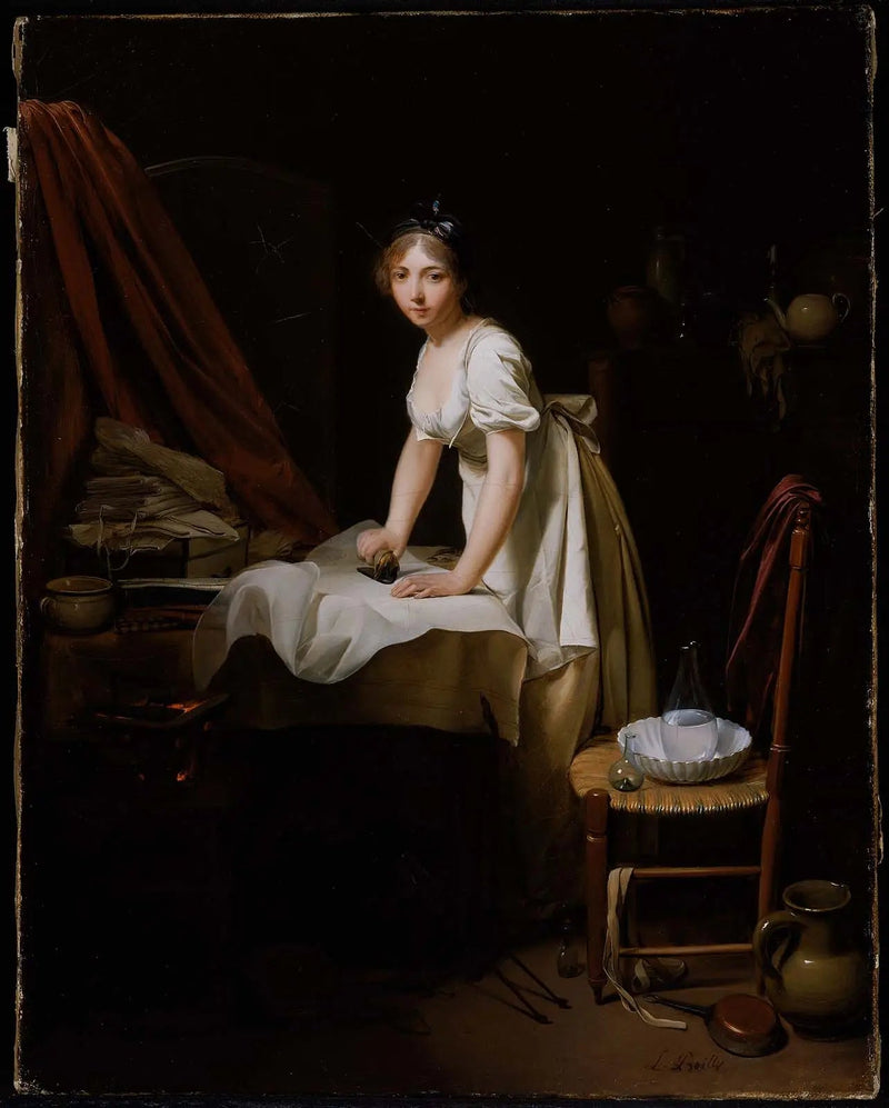 Młoda kobieta prasująca - Louis-Léopold Boilly
