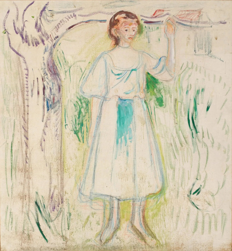 Młoda kobieta pod drzewem - Edvard Munch
