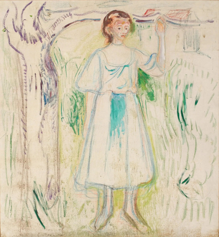 Młoda kobieta pod drzewem - Edvard Munch