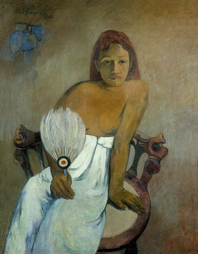Młoda dziewczyna z wachlarzem - Paul Gauguin