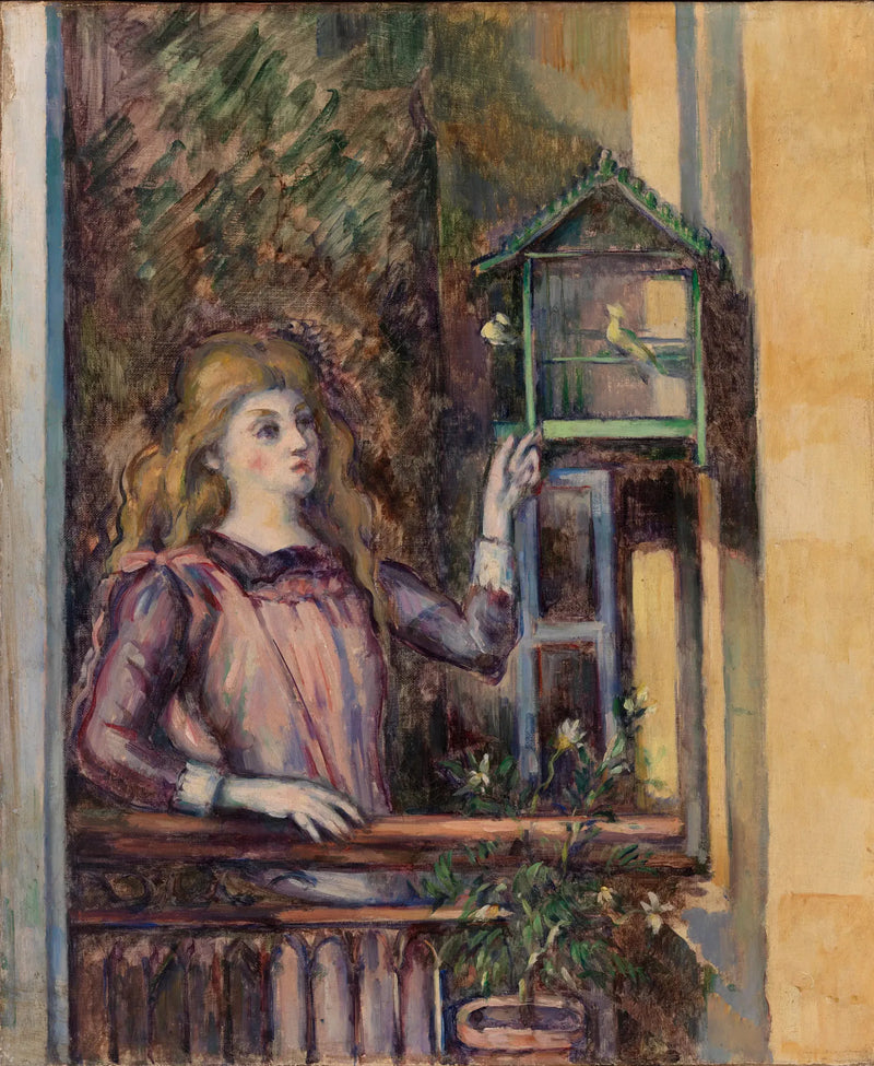 Młoda dziewczyna przy ptaszarni - Paul Cézanne