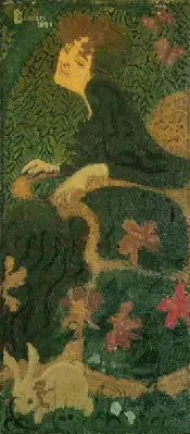 Młoda dziewczyna siedząca z królikiem - Pierre Bonnard