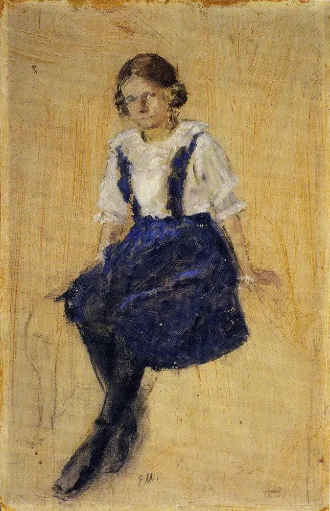 Młoda dziewczyna siedząca - Edvard Munch