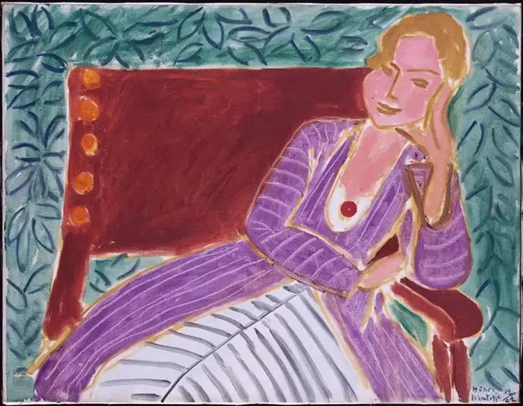 Młoda dziewczyna siedząca, perska sukienka - Henri Matisse