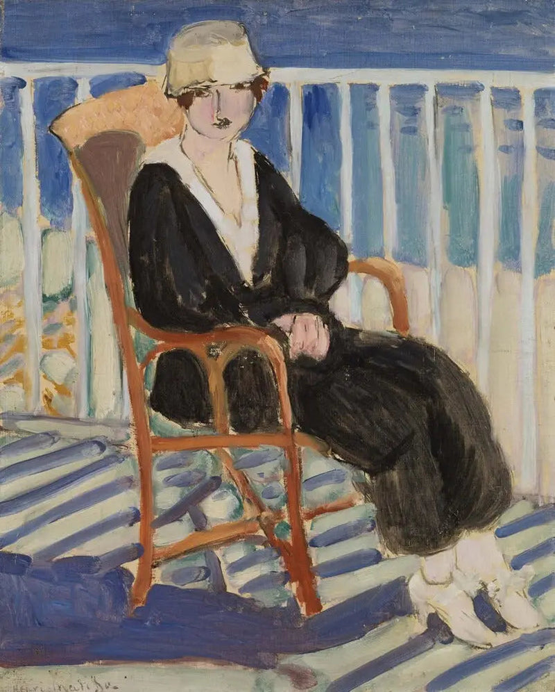 Młoda dziewczyna na balkonie nad morzem - Henri Matisse